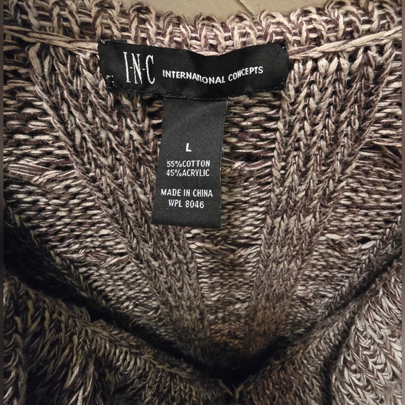 INC International Concepts Brown Ruffle Cardigan - Picture 2 of 5
